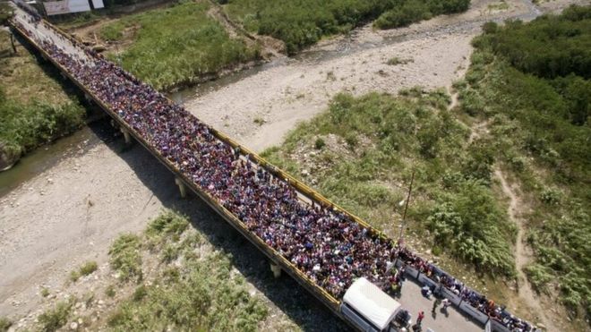 Thousands of Venezuelans cross into Colombia daily, escaping an economic crisis at home
